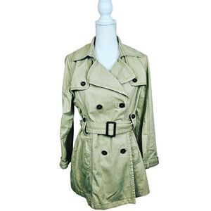American Eagle Belted Pea Coat. Tan Lrg